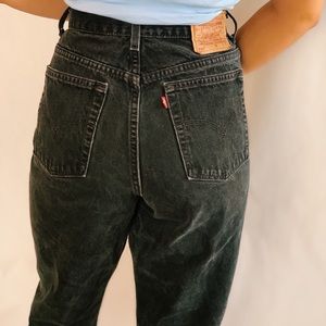Vintage black levis straight leg jeans